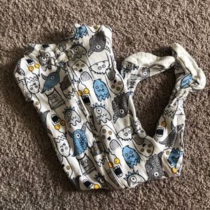 Baby Gap monster print footie pajamas